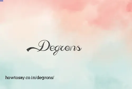 Degrons