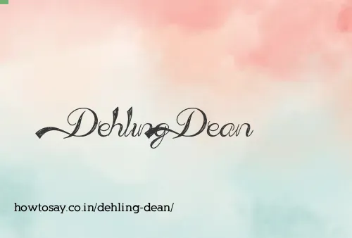 Dehling Dean