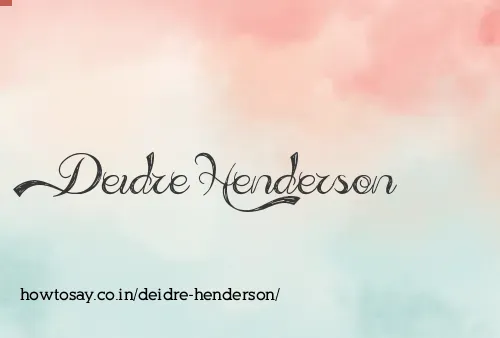 Deidre Henderson