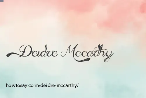 Deidre Mccarthy