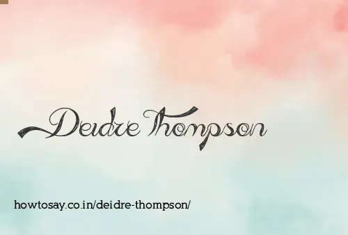 Deidre Thompson