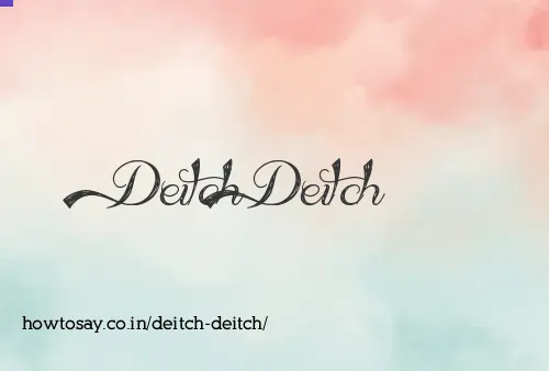 Deitch Deitch