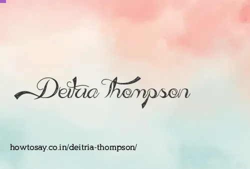 Deitria Thompson