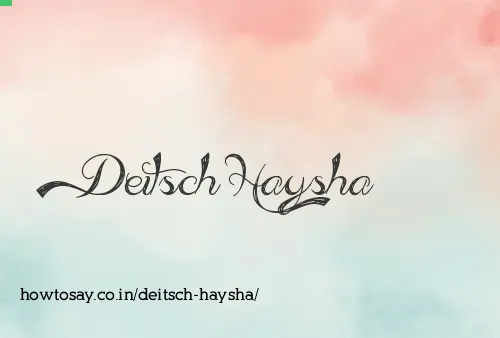 Deitsch Haysha