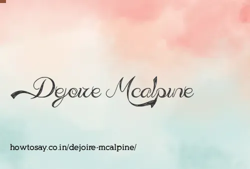 Dejoire Mcalpine