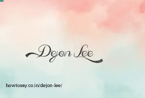 Dejon Lee