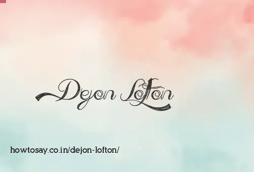 Dejon Lofton