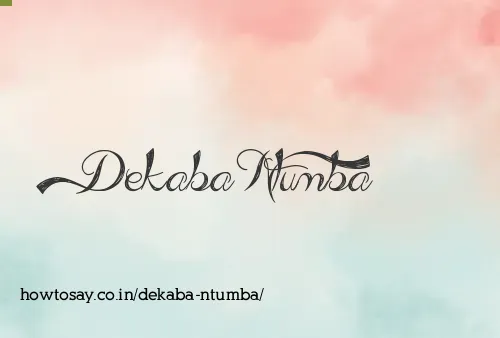 Dekaba Ntumba