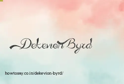 Dekevion Byrd