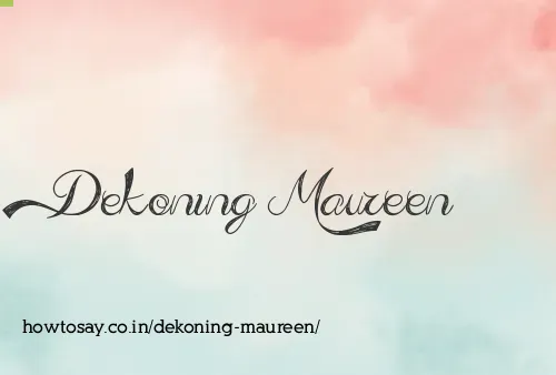 Dekoning Maureen