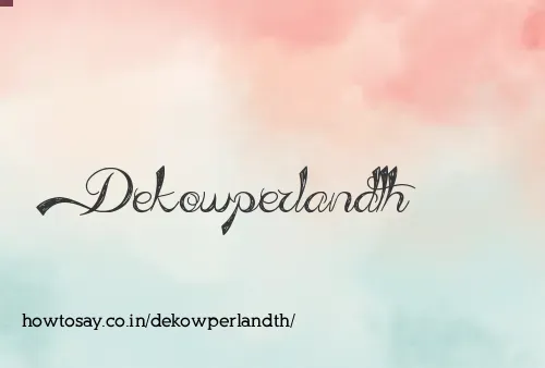 Dekowperlandth