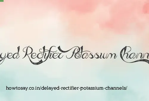 Delayed Rectifier Potassium Channels