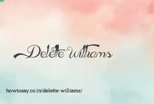 Delette Williams