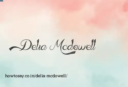 Delia Mcdowell