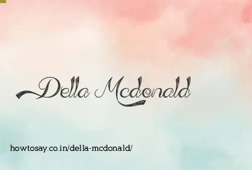 Della Mcdonald