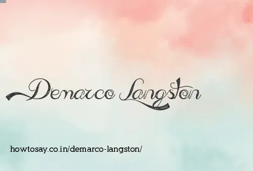 Demarco Langston