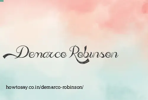 Demarco Robinson