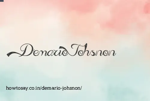Demario Johsnon