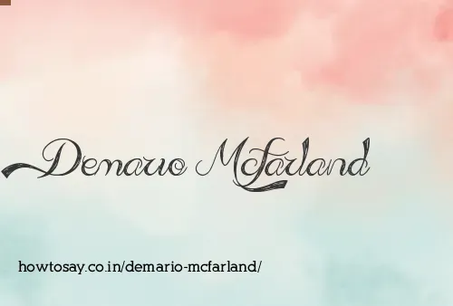 Demario Mcfarland