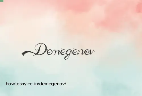 Demegenov