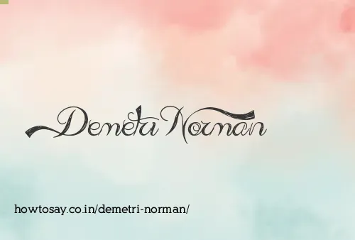 Demetri Norman