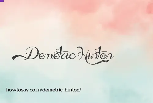 Demetric Hinton