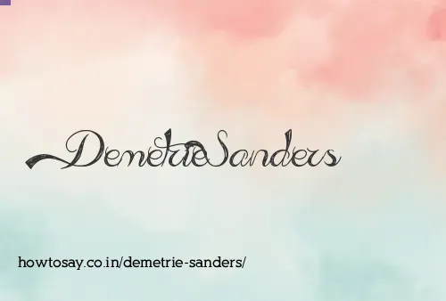 Demetrie Sanders