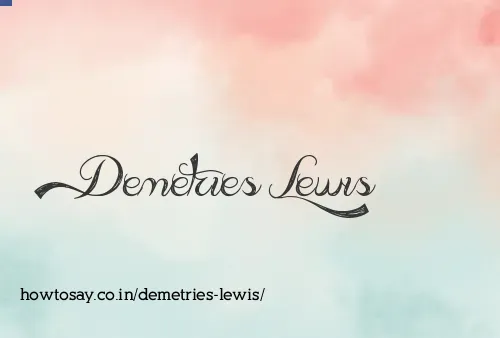 Demetries Lewis