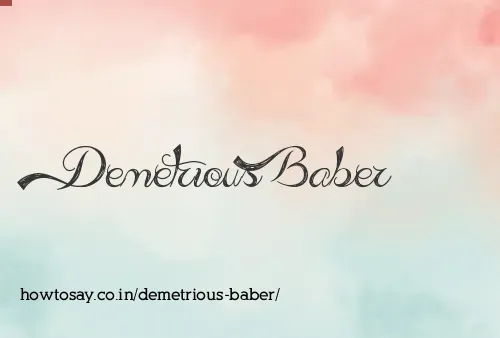 Demetrious Baber
