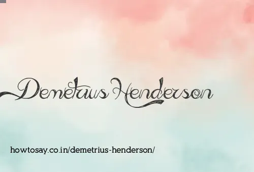 Demetrius Henderson