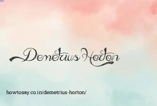 Demetrius Horton