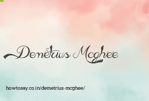 Demetrius Mcghee