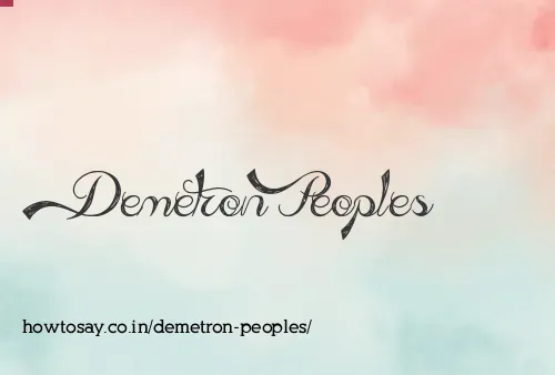 Demetron Peoples