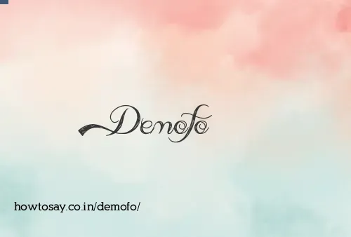 Demofo