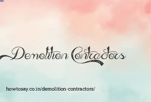 Demolition Contractors