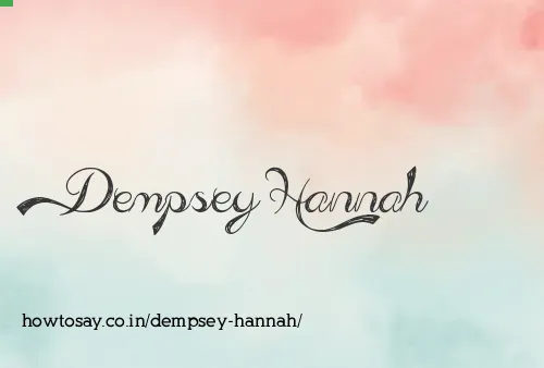 Dempsey Hannah