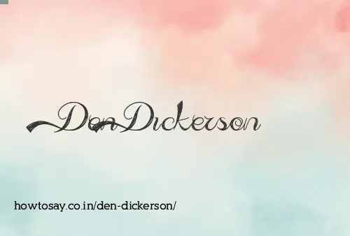 Den Dickerson