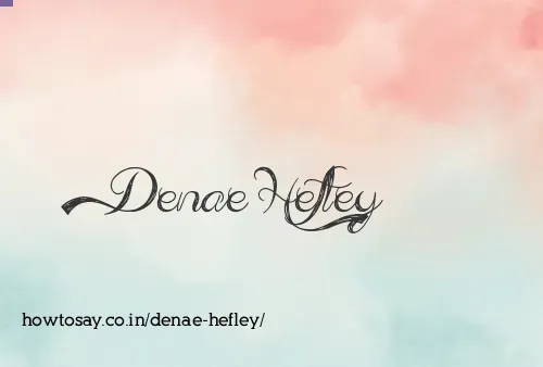 Denae Hefley