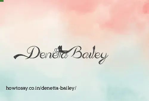 Denetta Bailey