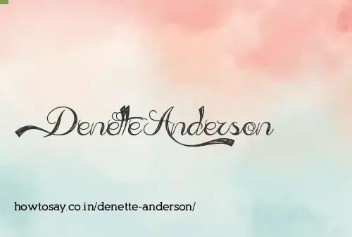 Denette Anderson