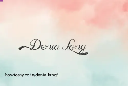 Denia Lang