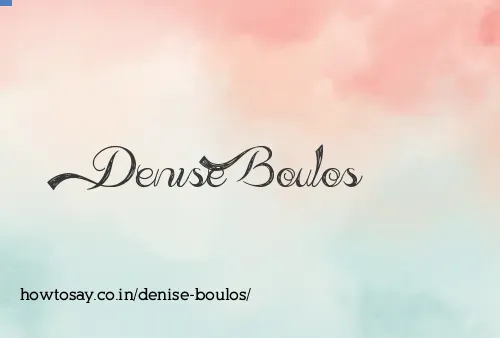 Denise Boulos