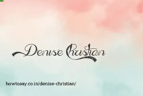 Denise Christian