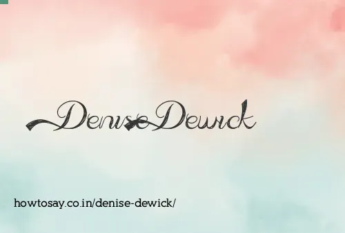Denise Dewick