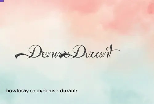 Denise Durant