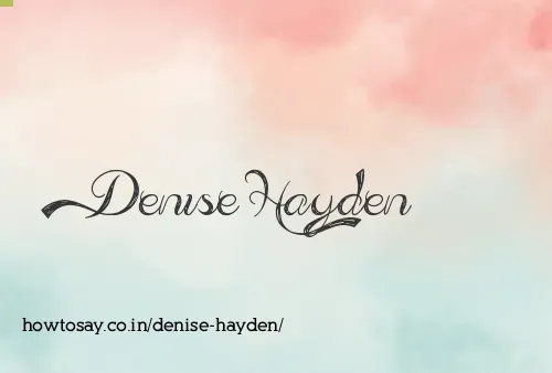 Denise Hayden