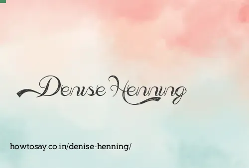 Denise Henning