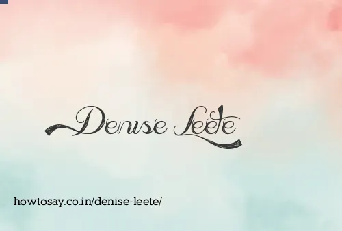 Denise Leete