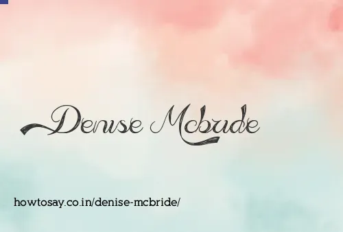 Denise Mcbride