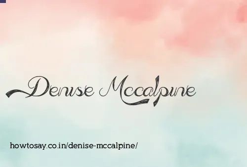 Denise Mccalpine